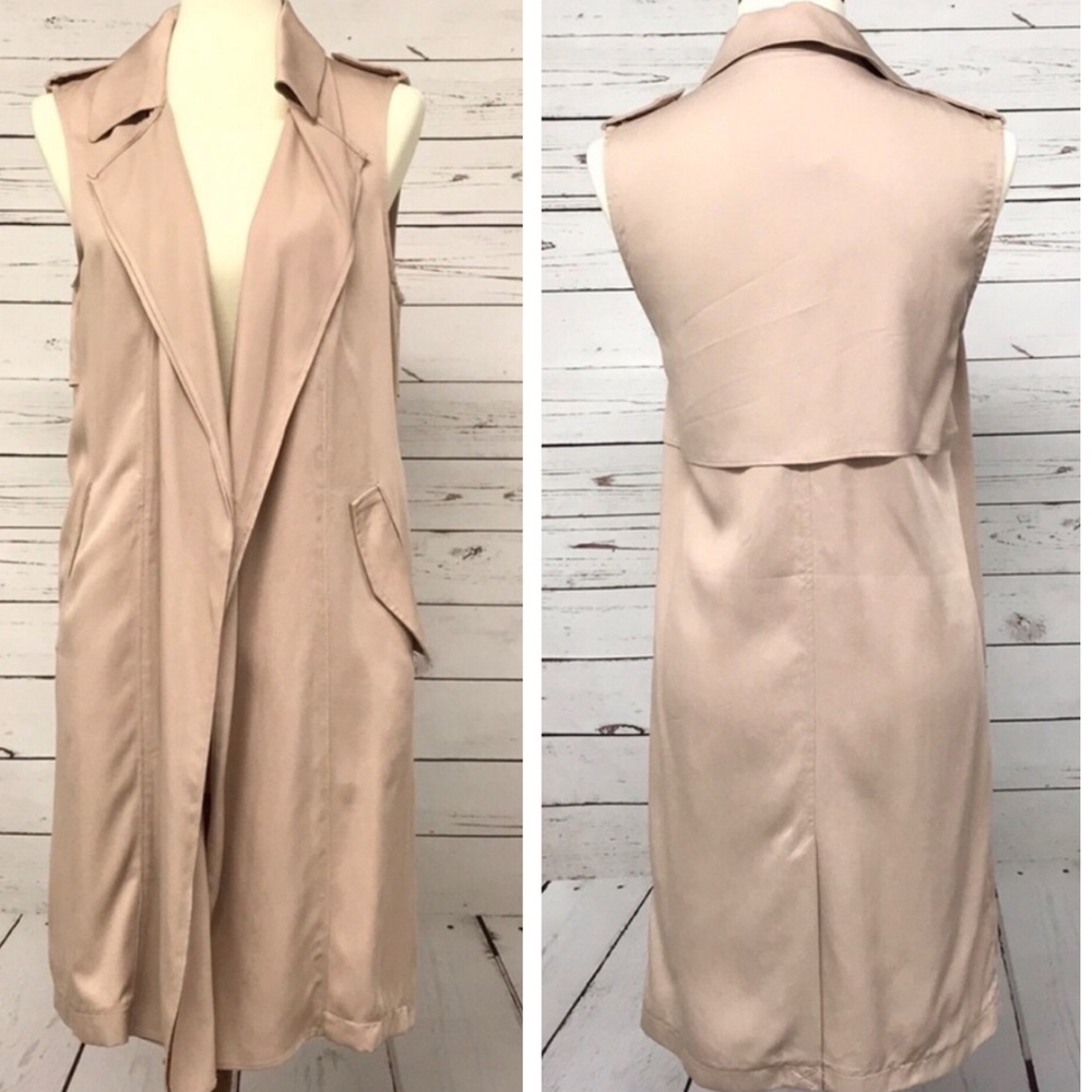 Philosophy Long Tunic Collared Vest XS